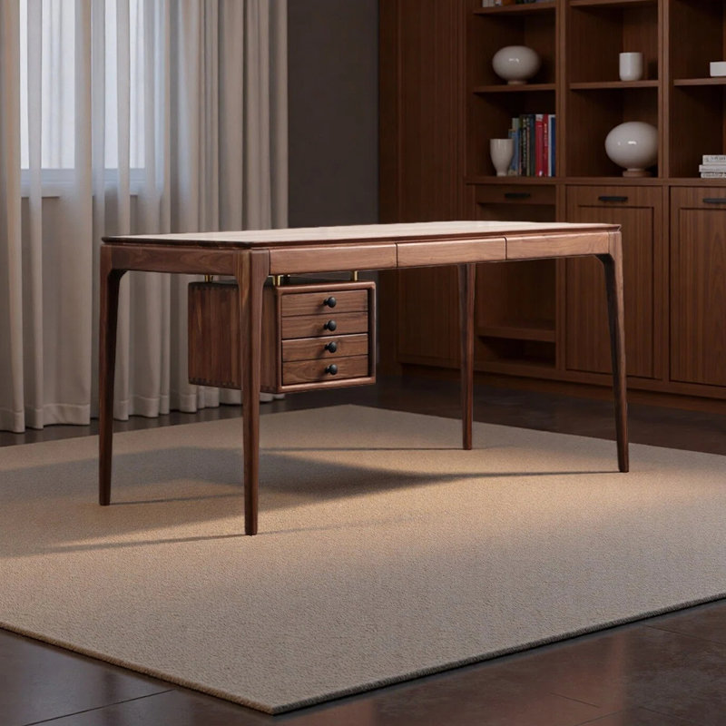 Bureau de style nordique et table d'écriture, H 29,53 po x l 55,12 po x P 26,77 po