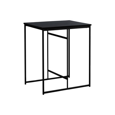 Table de cuisine rectangulaire à hauteur de comptoir 32 po, stratifié noir, superbe meuble moderne