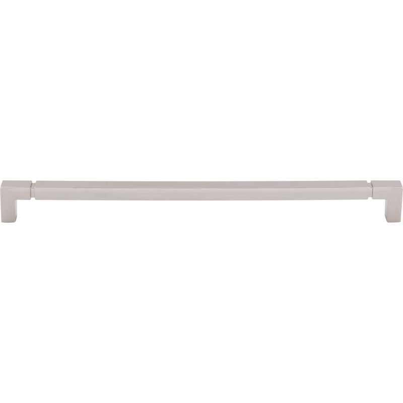 Langston Bar Pull, Polished Nickel, 12" Center To Center