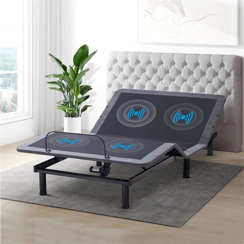 Lit réglable Harlequin Massage Zero Gravity avec télécommande sans fil, Lit double