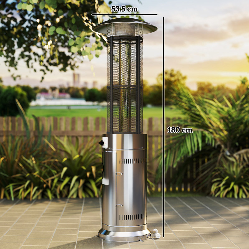 Propane Standing Patio Heater, White