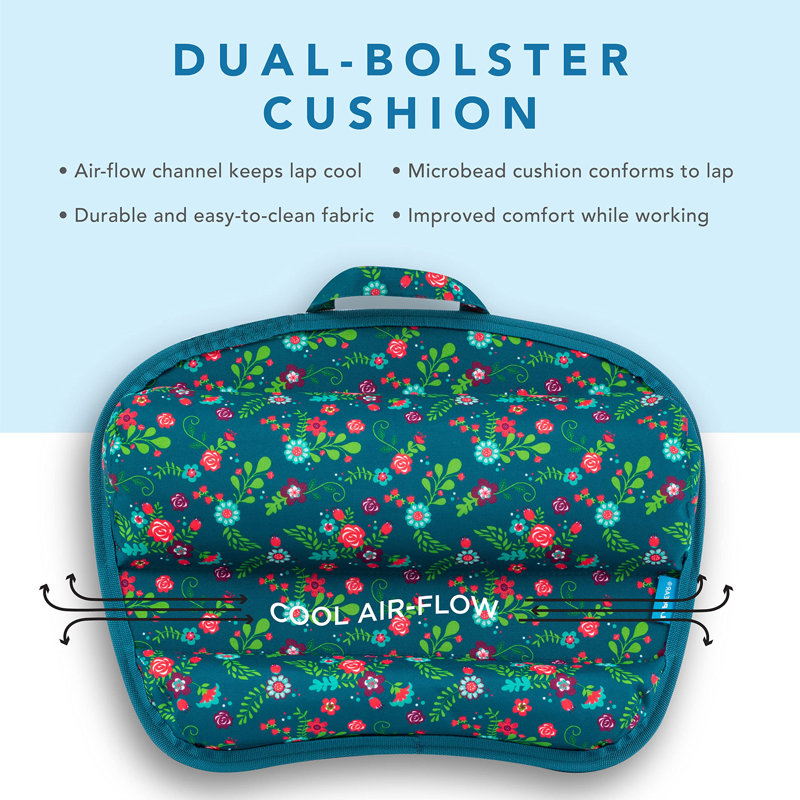 Big Ideas Floral PVC Lap Desk with Microbead Cushion