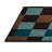 Machine Washable Checkered Blue Area Rug