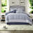 Luxurious Jacquard Bedding Sets, Polyester Navy Cal King For Home