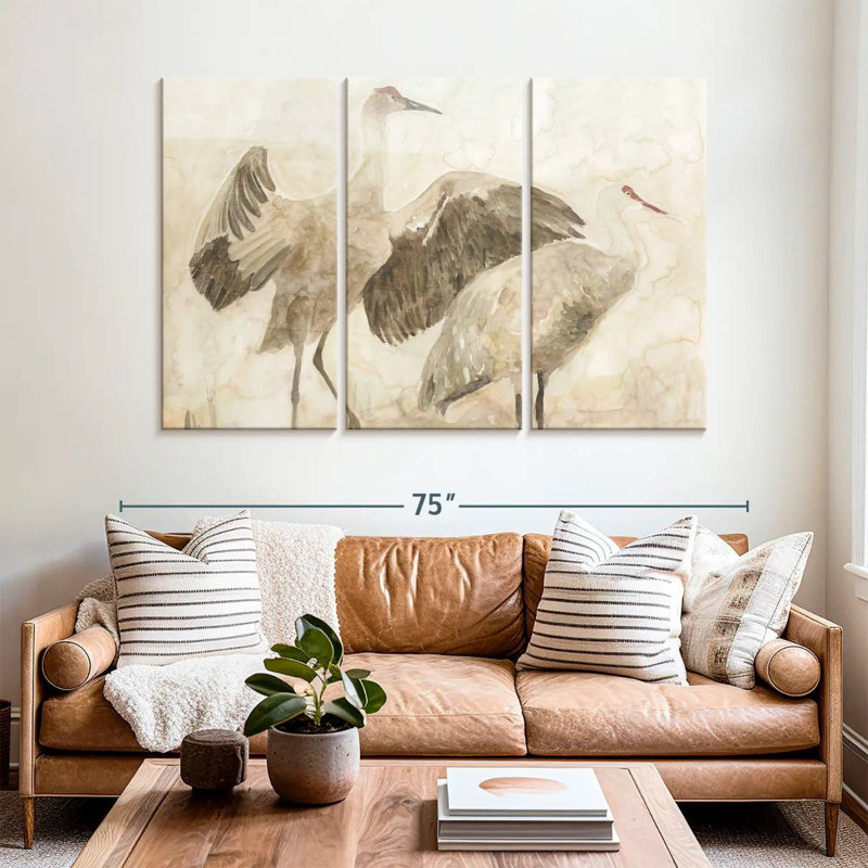 Two Sandhill Cranes, 42" H x 65" W