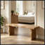 Banc en bois avec pieds robustes