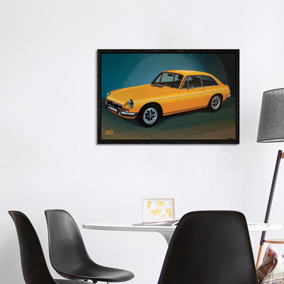 MGB GT 1966 by Paul Meijering - Floater Frame Gallery-Wrapped Canvas Giclée on Canvas