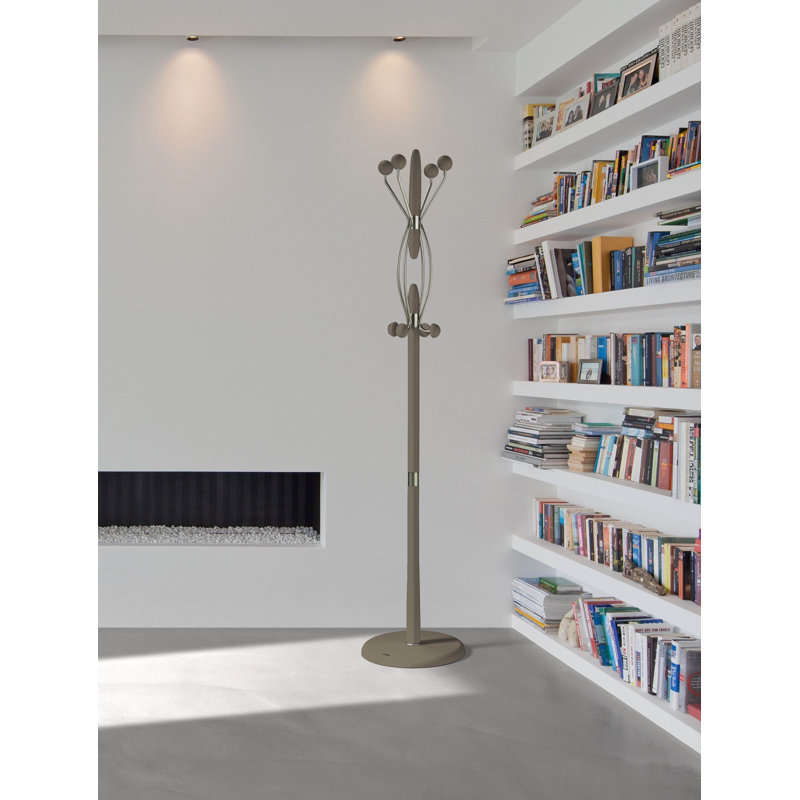 Jana Freestanding 8 - Hook Coat Rack, Moka