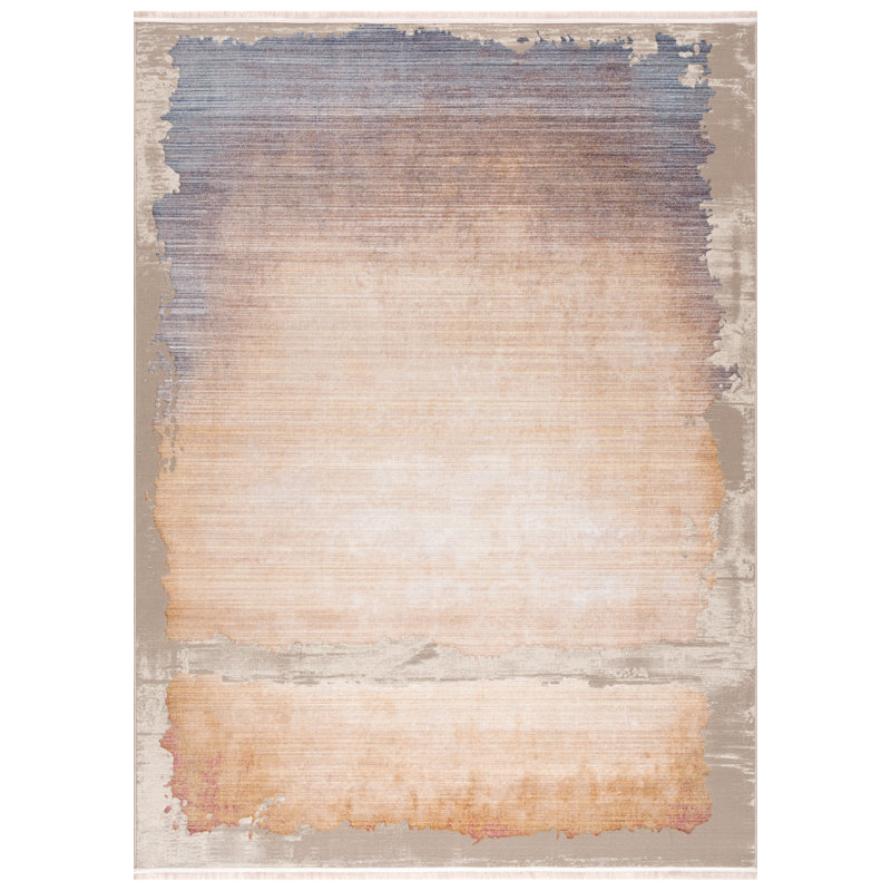 Tapis beige tissé à la machine Harville, Rectangle 2 pi 3 po x 3 pi