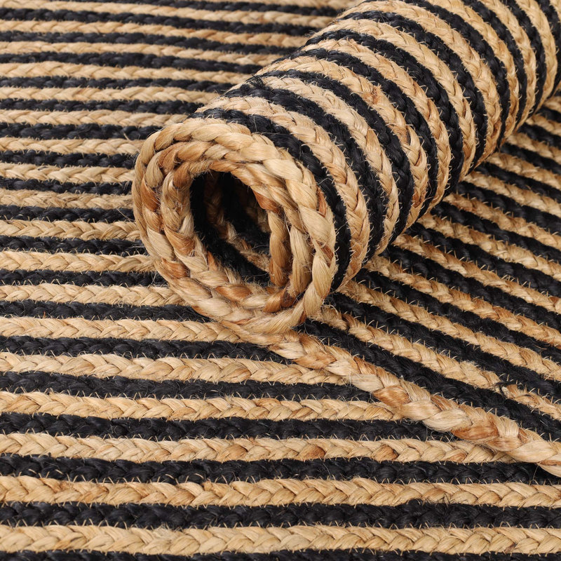 Tapis d'intérieur en jute tressé à la main Onley, Rectangle 10' x 14'