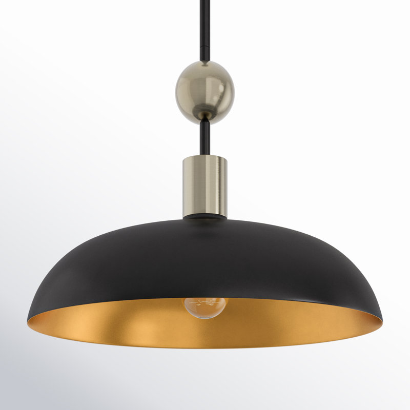 Luminaire suspendu en forme de dôme à 1 lumière Portis