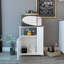 4-Shelf Microwave Cabinet With Caster White， Modern And Elegant Design