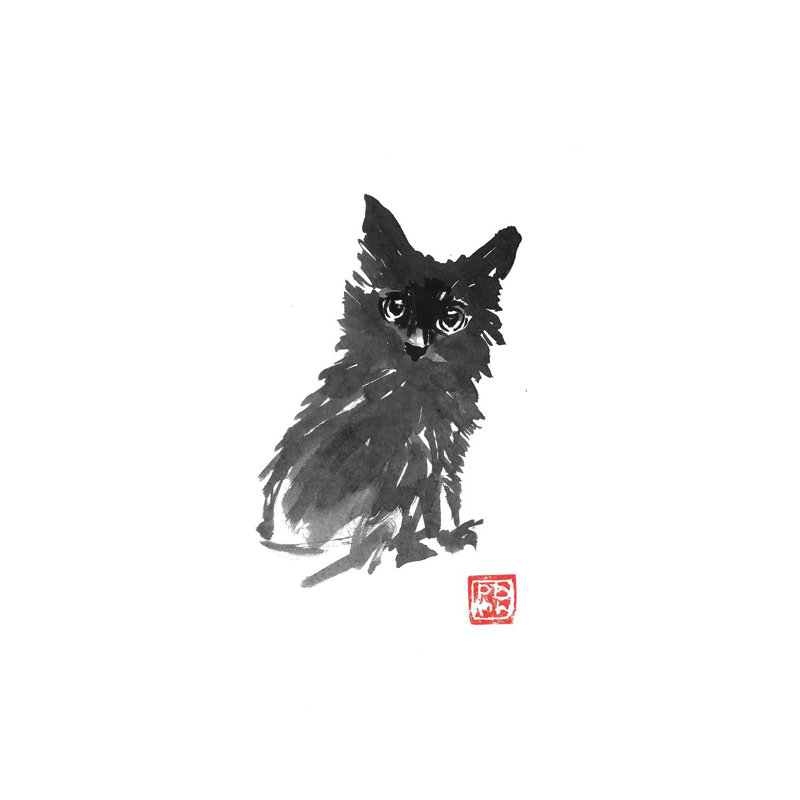 Fluffy Young Cat by Péchane - Print on Canvas, Wrapped Canvas, 101.6 cm H x 66.04 cm W x 1.91 cm D