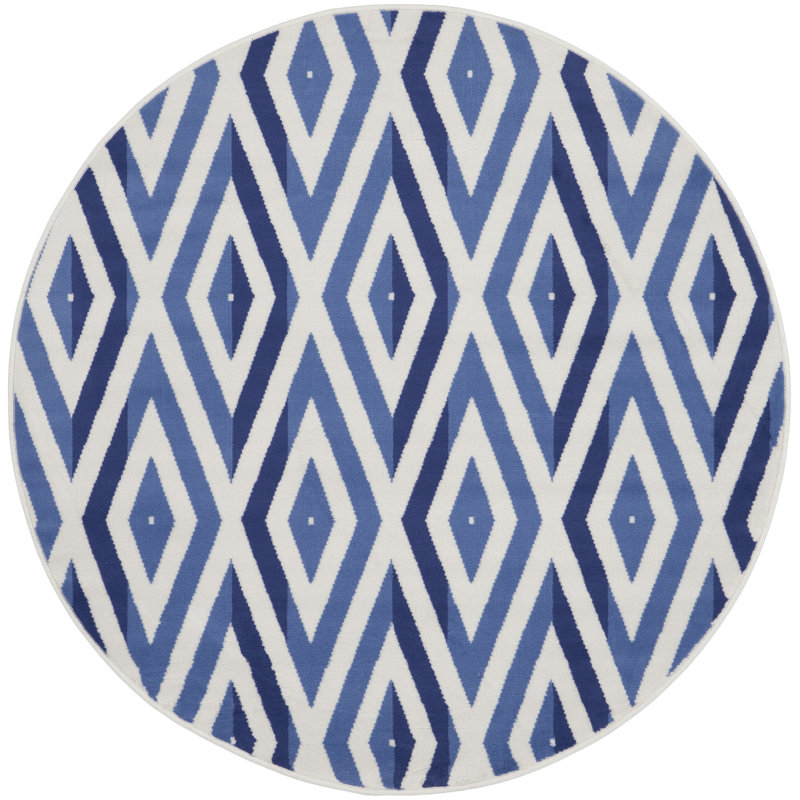Caiden-Jay Geometric Indoor Rug, Round 5'