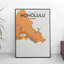 Honolulu City Map - No Frame Print-806309204