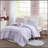 3 PCS Twin Tassel Comforter Set with Heart Shaped Throw Pillow Lavender
