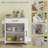 Rolling Kitchen Island with Storage Cart AC Outlets USB Ports Microwave Stand Towel and Spice Rack-482425288