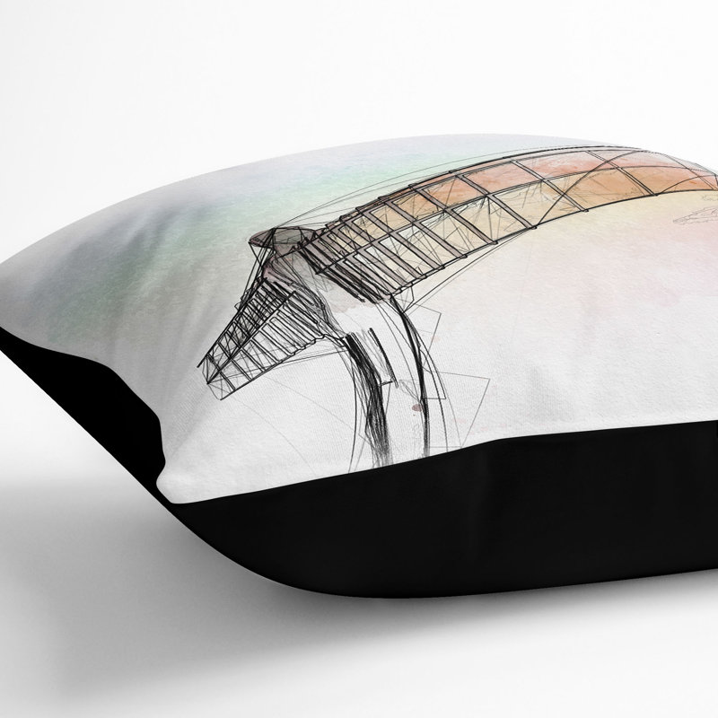 Square Throw Cushion, 40cm H x 40cm W x 15cm D, Black
