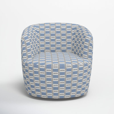 Mina Cotton Swivel Barrel Chair