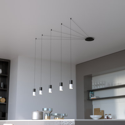Ciro 5 - Light Rose Gold LED Cluster Pendant