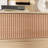 Natural Wood Nightstand With 3 Drawers And  Striped Surface-2004767832