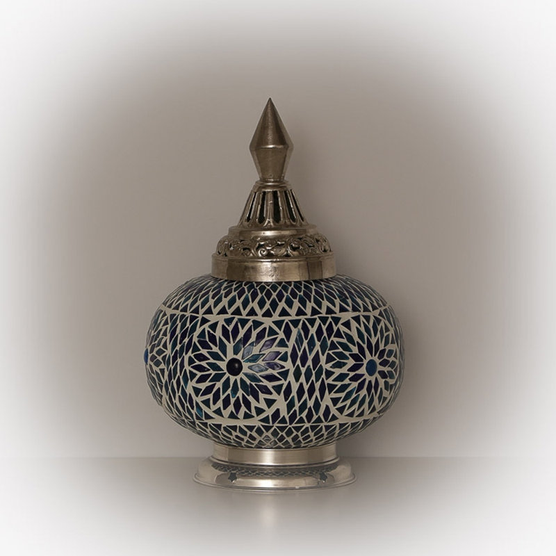 Chambliss Metal Table Lamp, Blue Turkish