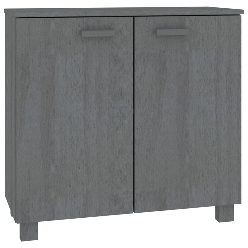 Hamar Sideboard Buffet Cabinet for Living Room Kitchen HAMAR Solid Wood Pine, Dark Gray