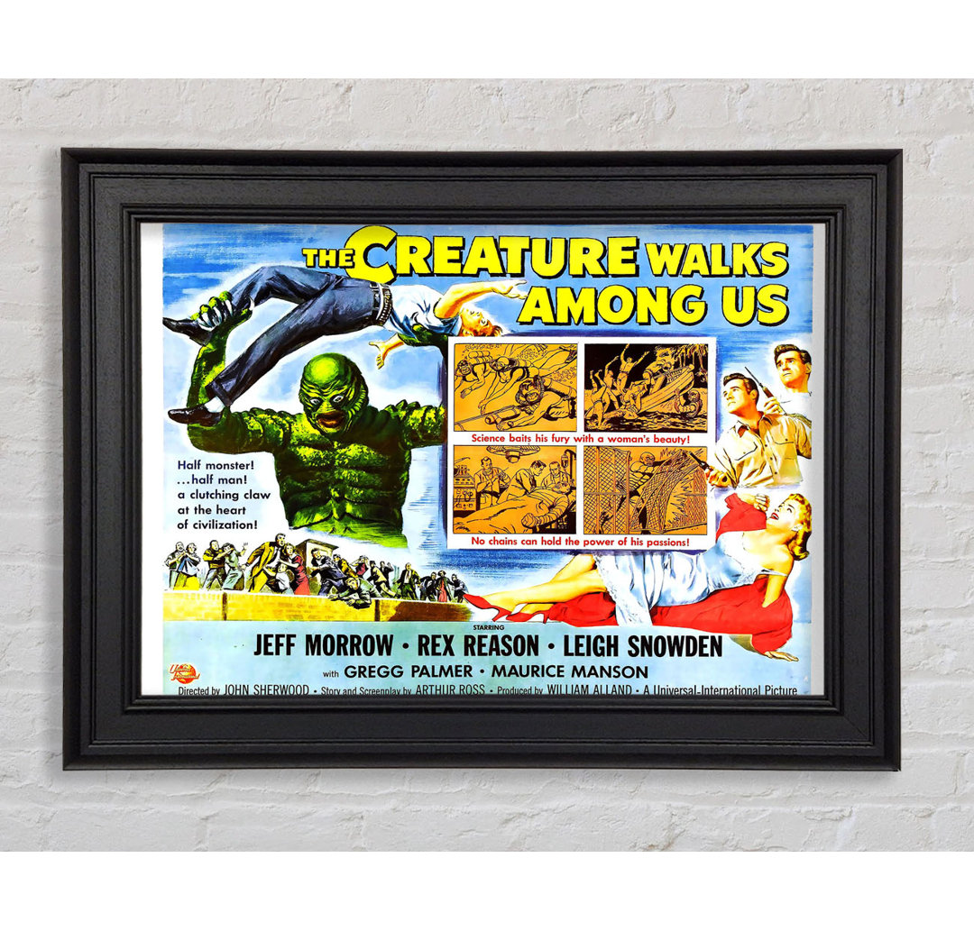 Creature Walks Among Us Poster 4 - Single Picture Frame Typography