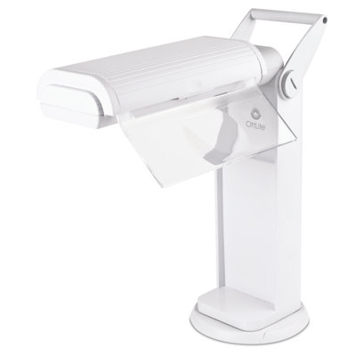 Lampe de travail loupe 13 watts avec grossissement 2X et base pivotante OttLite