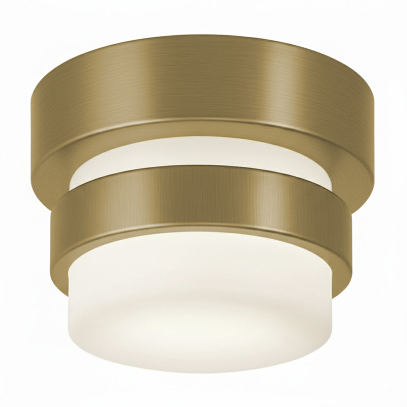 LED Flush Mount - Light Antique Brass, Light Antique Brass
