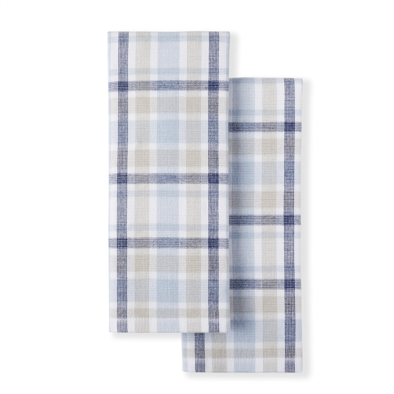 Ensemble de 2 serviettes de cuisine Martha Stewart Valley, Indigo
