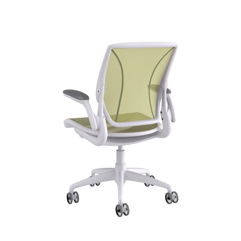 World Mesh Task Chair, Citron, Adjustable, White