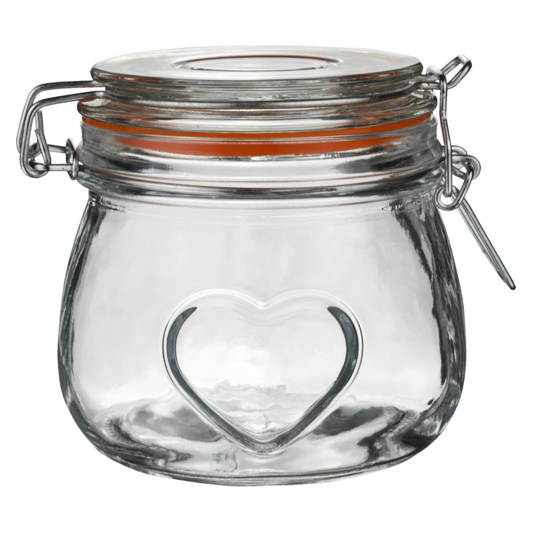 Nicola Spring - Heart Glass Storage Jars