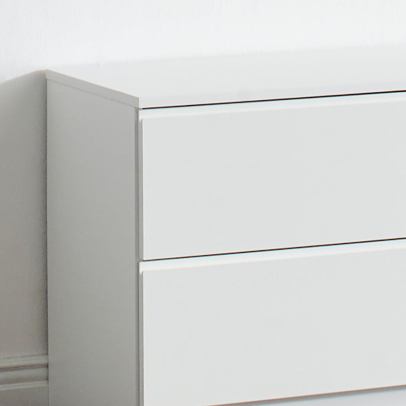  White Wall Mounted Walk in Closet System with Modular Wood Storage and Drawer Option, White