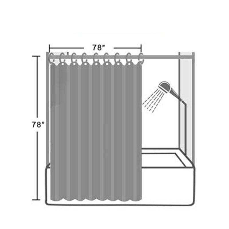 Shower Curtain, 200cm H x 200cm W, Cobblestone