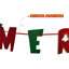 Merry Christmas Banner Glitter Christmas Banner