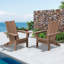 Chaise Adirondack pliante Wolak avec porte-gobelet-762678898