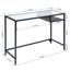 Glass Top Metal Base Writing Desk