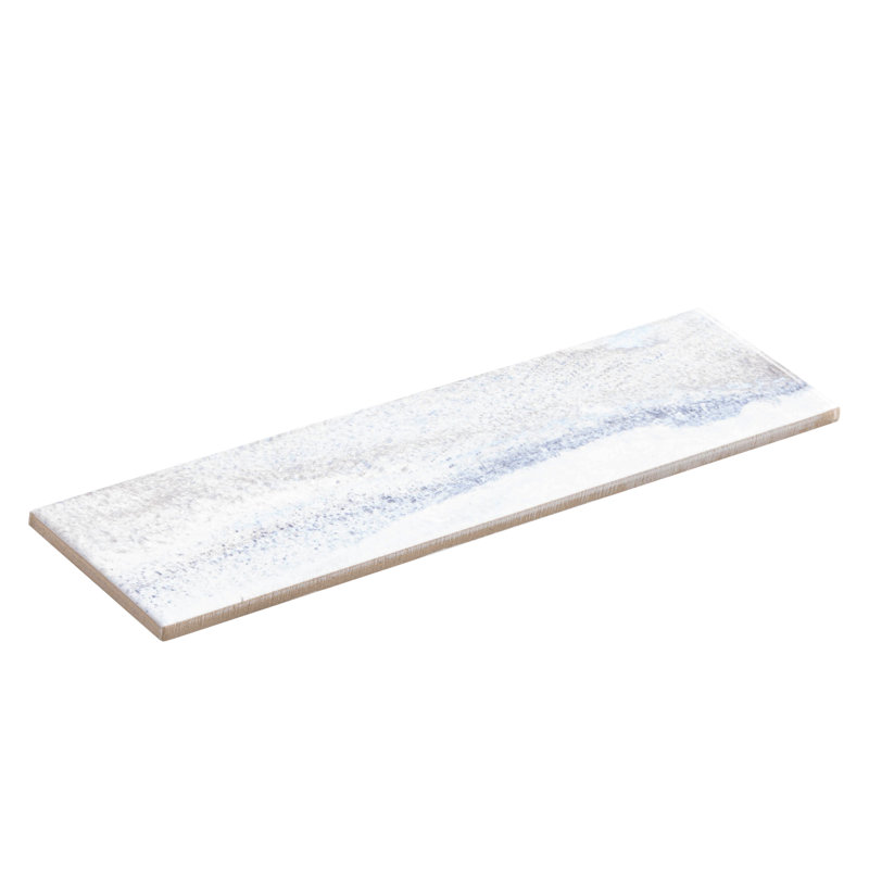 Splendour 3-in. x 10-in. Subway Stone Look Glossy Porcelain Wall Tile, White