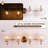 Vintage 31.5in. 4 Light Copper Modern Luxury Wall Sconce With Ice Crackled Clear Glass Shade With No Bulbs Included