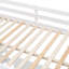 Lit double superposé double avec bureau en bois de pin massif blanc et, idéal pour les chambres à coucher à espace limité, facile à assembler pour assurer la stabilité, la durabilité et la zone d'étude de la chambre à coucher-1905746025
