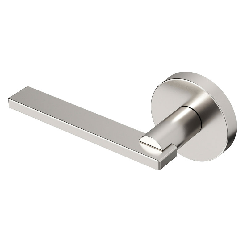 Levier de porte simple Valli de conception moderne dissimulée ne tournant pas (placard, garde-manger ou couloir) - Style minimaliste élégant en nickel brossé