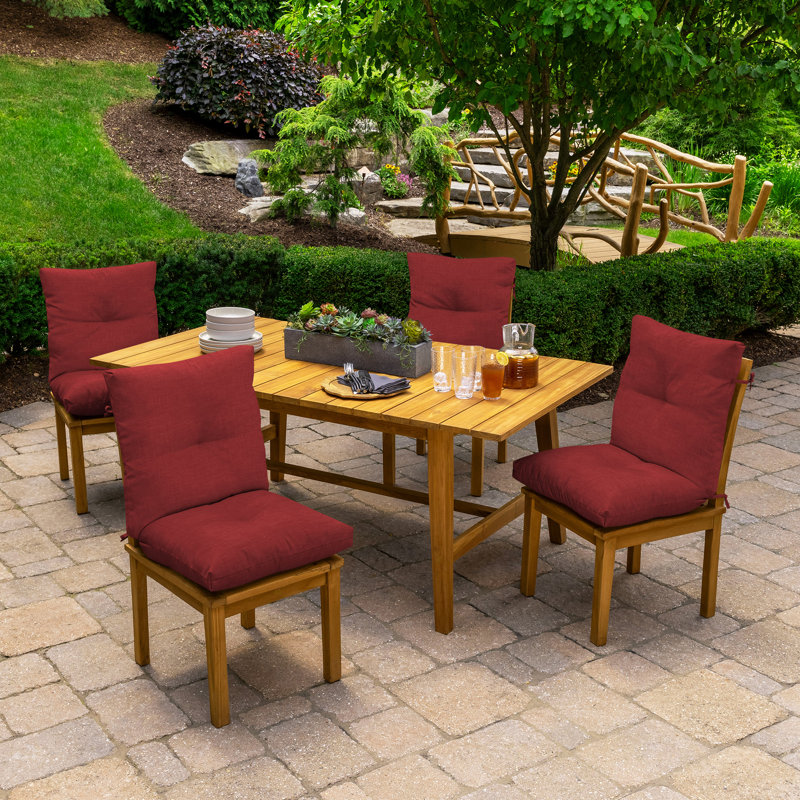 ARDEN EarthFIBER 1 - Piece Outdoor Seat/Back Cushion, Ruby Red