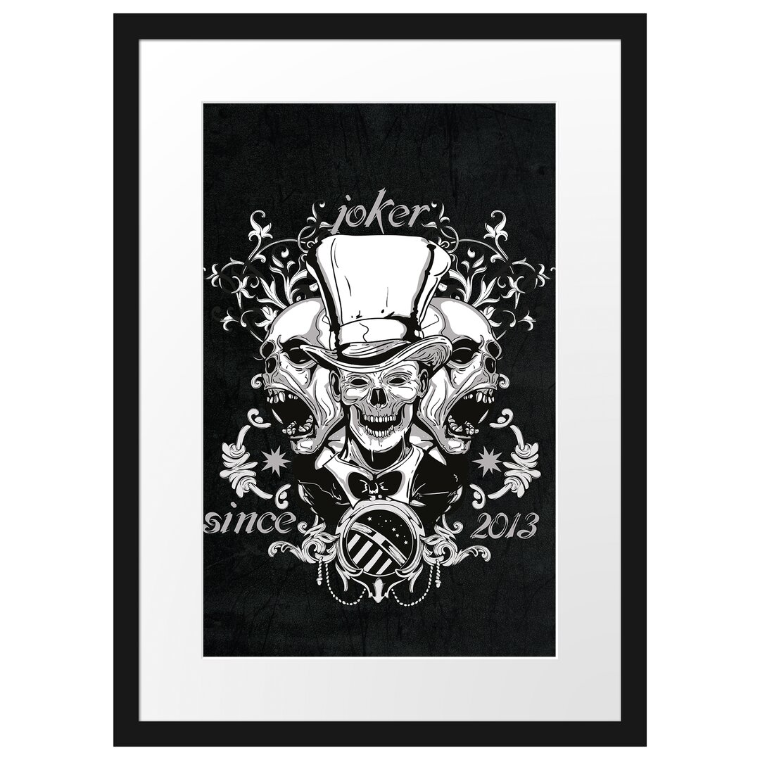 Gerahmtes Poster Joker Black