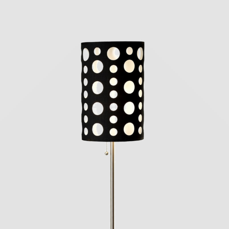Muayyad 66'' Column Floor Lamp, Black/White