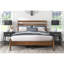 Mobilier de chambre à coucher avec cadre en bois au fini bois de châtaignier transitionnel