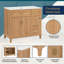 Meuble-lavabo sur pied 36 po avec lavabo en céramique, tiroir basculant et armoire de rangement spacieuse 36 po