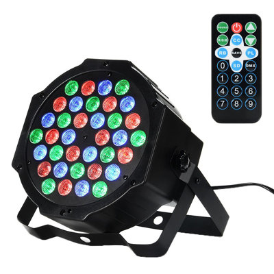 Par Lights, LED Stage Lights Uplight, 36Leds RGB Par Can With Remote Control DMX Lights