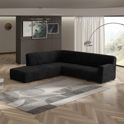 Stretchy Slipcover for Bumper Chaise Sectional - Easy to Clean & Durable (Left Chaise) - Comfort Collection