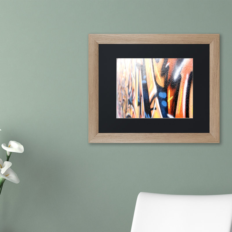 Zader «Graffiti» par Yale Gurney, reproduction de photo encadrée, H 16 po x l 20 po x P 0,5 po, Noir, Blanc
